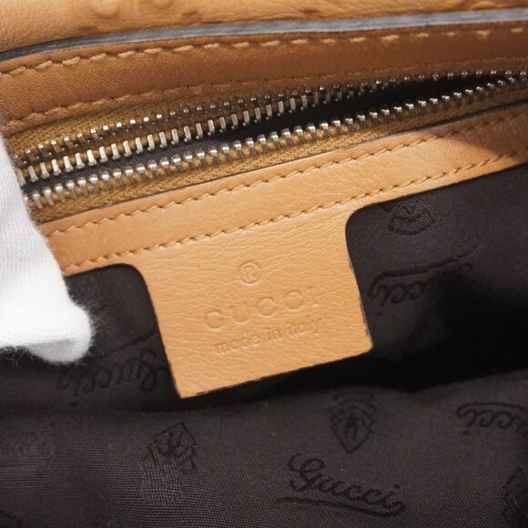 GUCCI Authentic Brown Leather Bag - Picture 5 of 13